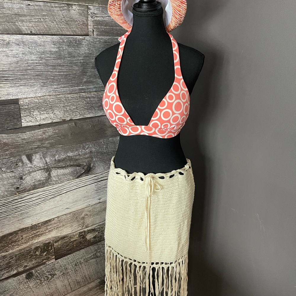 VS Orange Halter Bikini Top